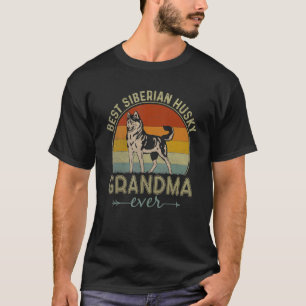 Beste Sibirische Husky-Hunde-Oma Aller Retro Coole T-Shirt