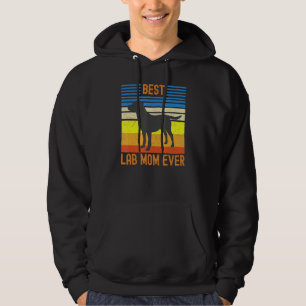 Beste Silver Labrador Mama je Vintag Retro Labrado Hoodie