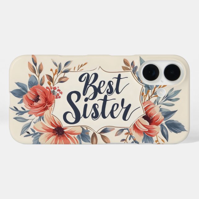 Beste Sister-Blume Case-Mate iPhone Hülle (Rückseite (Horizontal))
