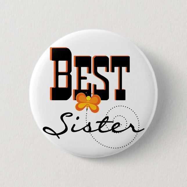 Beste Sister-T - Shirt und Geschenke Button (Vorderseite)