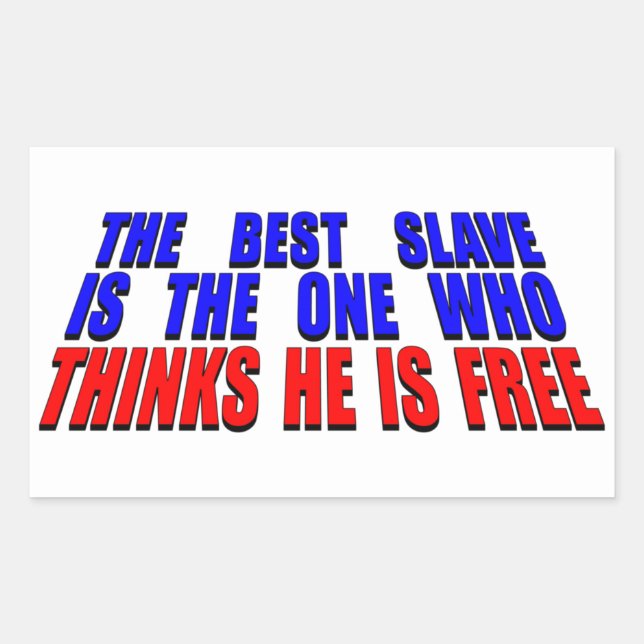 Beste Sklave Rechteckiger Aufkleber (Vorderseite)