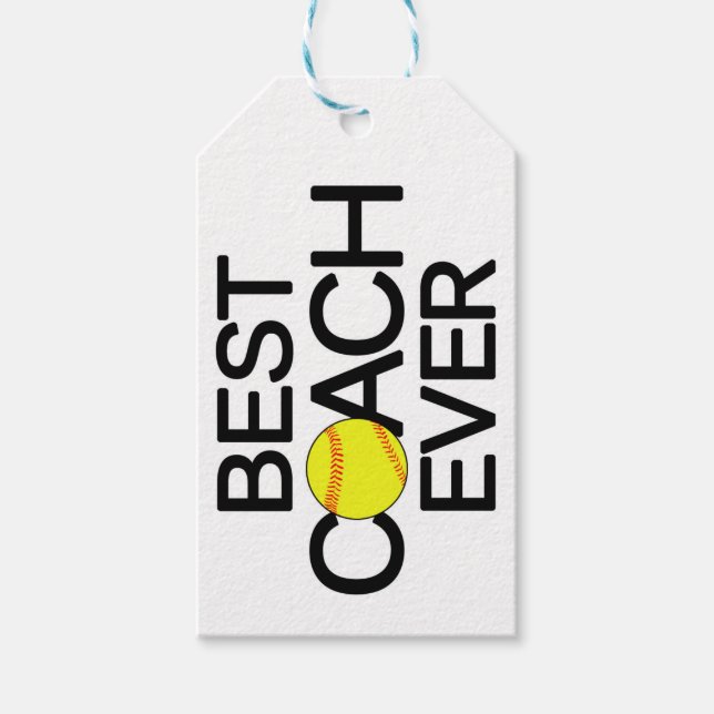 Beste Softball Coach je Geschenktasten Geschenkanhänger (Vorderseite)