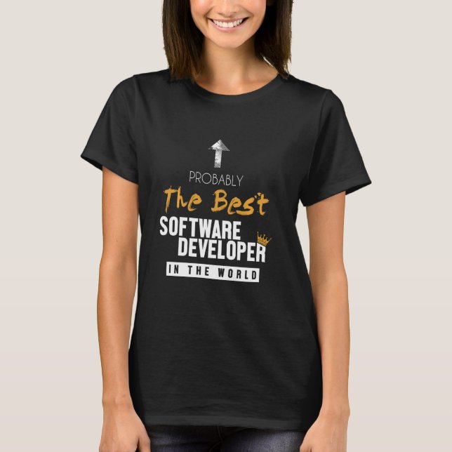 Beste Software-Entwickler-Software für Vollstapel T-Shirt (Vorderseite)