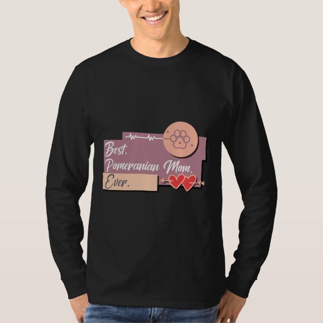 Beste Spitz Hund-Mama je T-Shirt (Vorderseite)