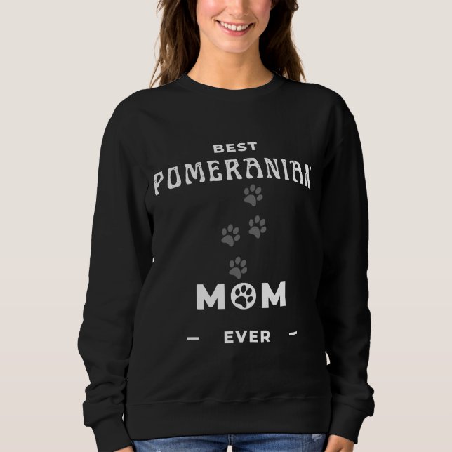 Beste Spitz-Mama je 10 Sweatshirt (Vorderseite)