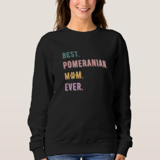 Beste Spitz Mama je Frauen Pom Dog Lovers Gif Sweatshirt