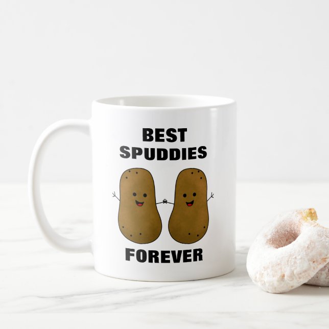 Beste Spuddies für immer Kaffeetasse (Mit Donut)