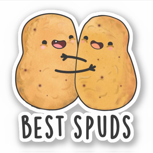 Beste Spuds Funny Best Buddies Potato Pub Aufkleber (Vorderseite)