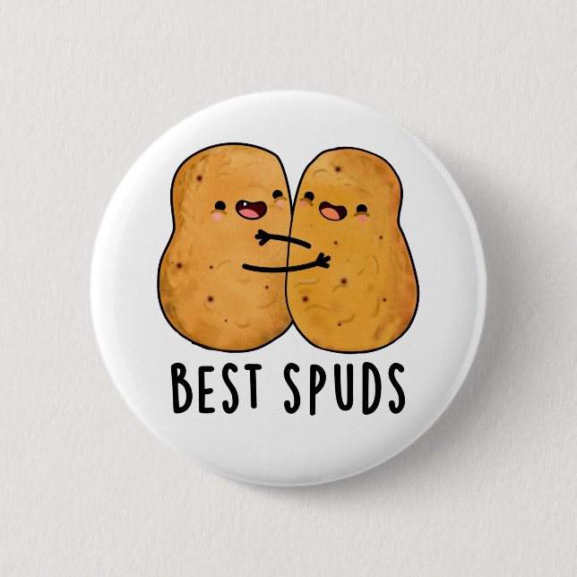 Beste Spuds Funny Best Buddies Potato Pub Button (Vorderseite)