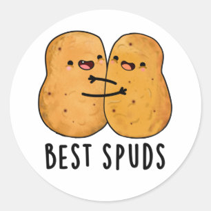 Beste Spuds Funny Best Buddies Potato Pub Runder Aufkleber