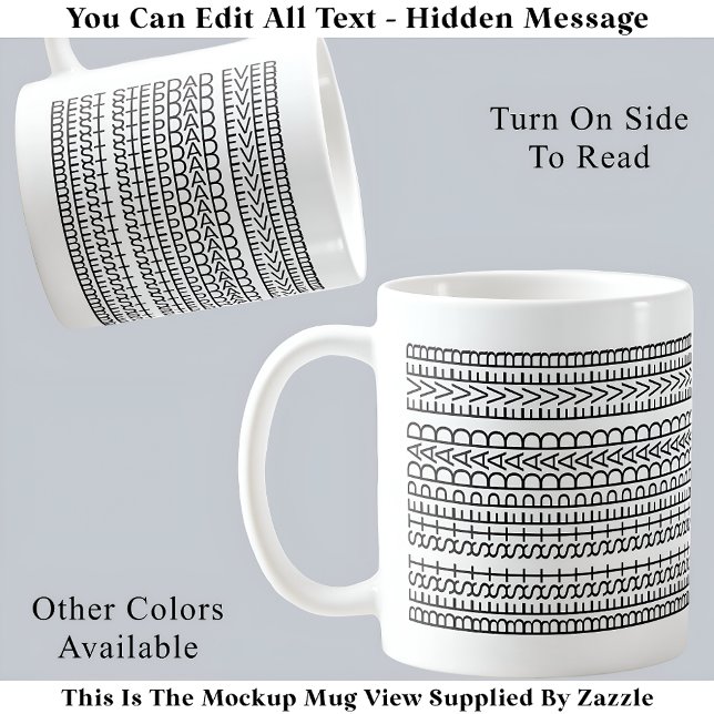 Beste Stepdad je versteckte Meldung 141BW Novelty Kaffeetasse (Von Creator hochgeladen)