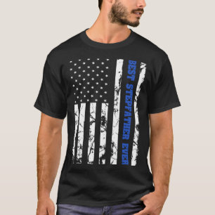 Beste Stepfather je US-Vintage Flagge Patriotische T-Shirt