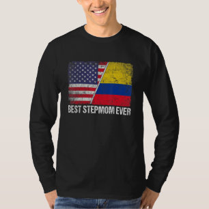 Beste Stepmutter je Muttertag Kolumbien - Flagge T-Shirt