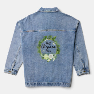 Beste Stepmutter je Women Blume Decoration Step Ma Jeansjacke