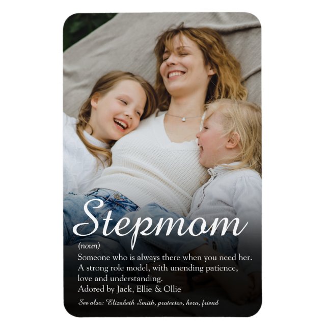 Beste Stepmutter, Stepmutter Definition Skript-Fot Magnet (Vertikal)