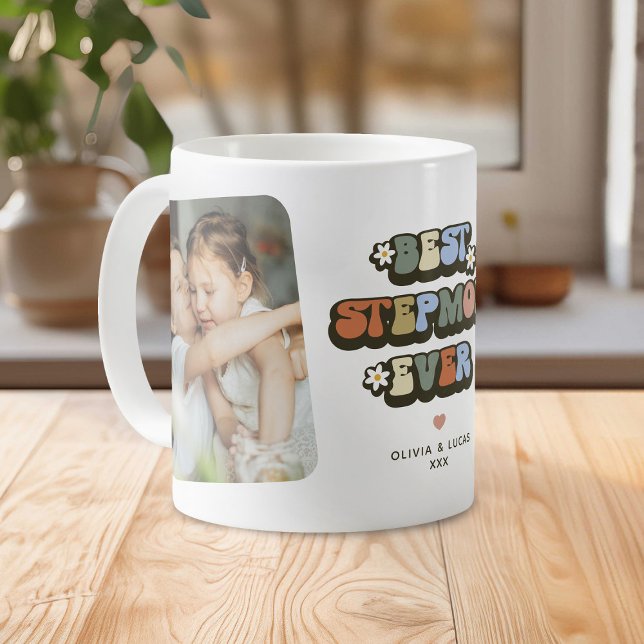 Beste Stiefmutter Aller Zeiten Retro-Foto Kaffeetasse (Von Creator hochgeladen)