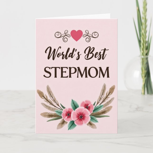 Beste Stiefmutter der Welt Karte (Vorderseite)