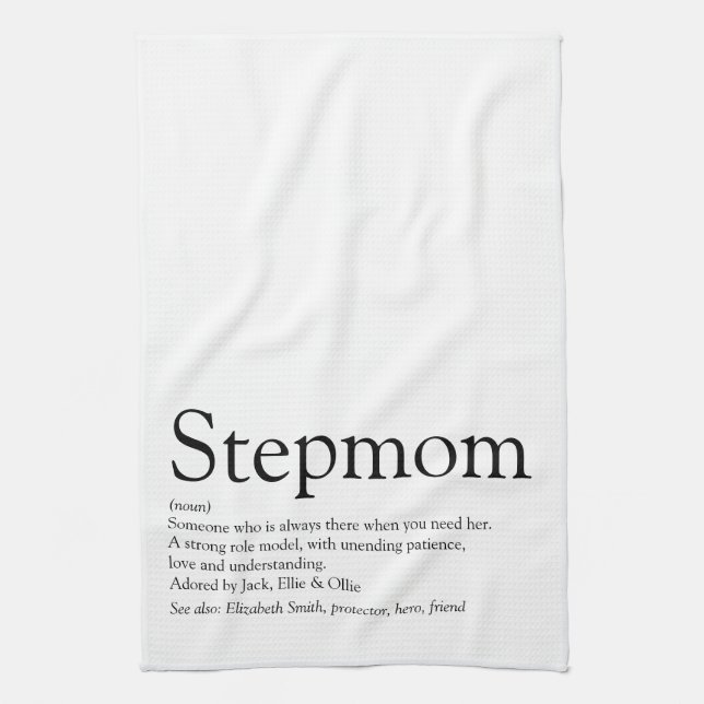 Beste Stiefmutter der Welt, Stiefmutter Definition Geschirrtuch (Vertikal)