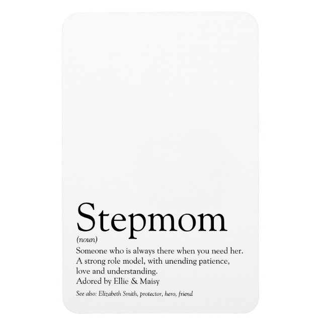 Beste Stiefmutter der Welt, Stiefmutter Definition Magnet (Vertikal)
