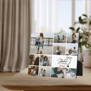 Beste Stiefmutter überhaupt, individuelle Fotocoll Fotoplatte