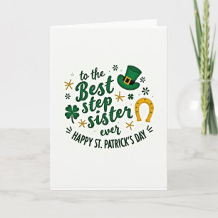 Beste Stiefschwester St. Patrick's Day Karte
