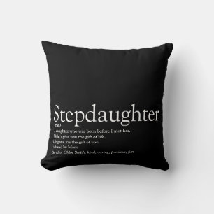 Beste Stieftochter der Welt Definition Modern Kissen