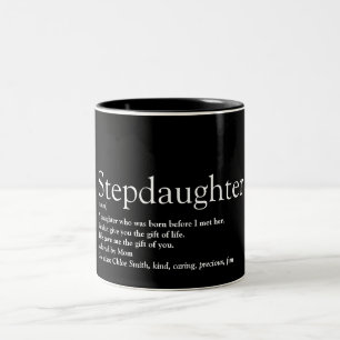 Beste Stieftochter der Welt Definition Modern Lust Zweifarbige Tasse