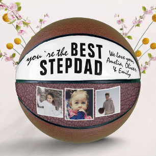 Beste Stiefvater-Typografie 3 Foto-Collage Basketball