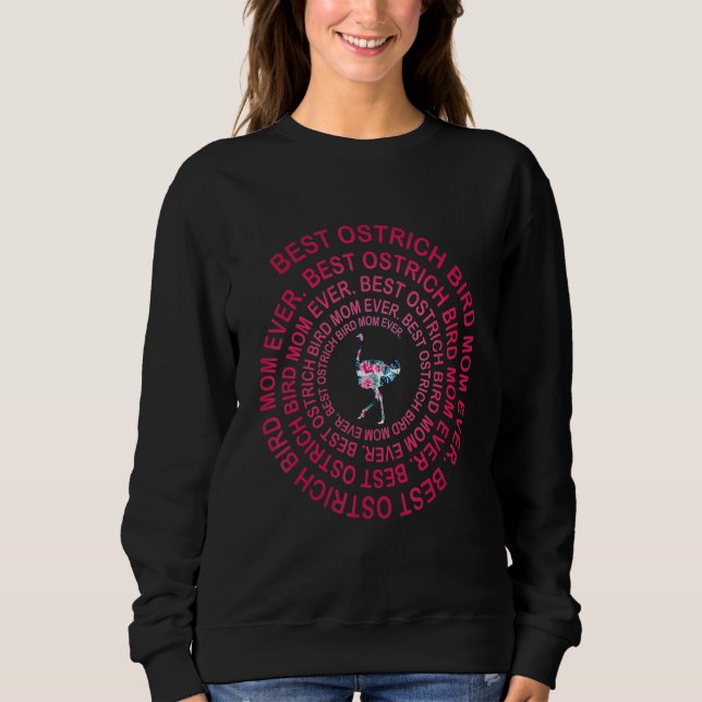 Beste Straußen-Vogelmutter überhaupt Spiral-Mutter Sweatshirt (Vorderseite)