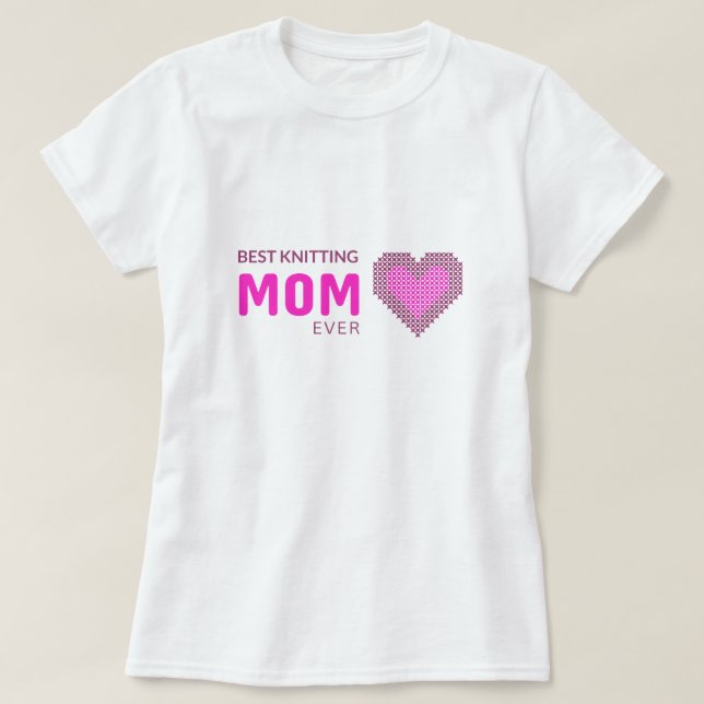 Beste strickende Mama je T-Shirt (Design vorne)