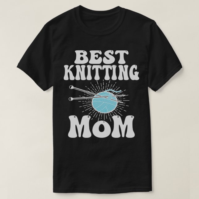 Beste strickende Mutter 4 T-Shirt (Design vorne)