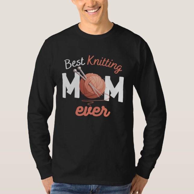Beste strickende Mutter, die jemals mit Garn häkel T-Shirt (Vorderseite)