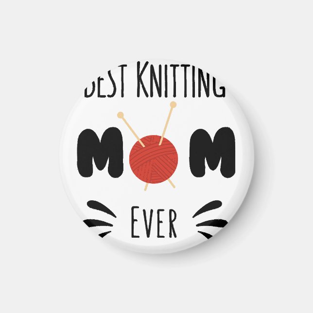 Beste strickende Mutter überhaupt Magnet (Vorne)