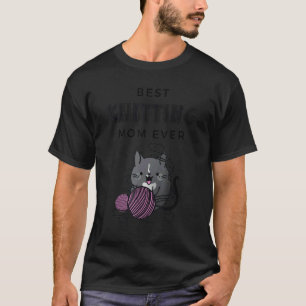 Beste strickende Mutter überhaupt Strickende Kat T-Shirt