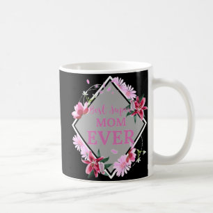 Beste Super Mama je rosa Text mit Roter Blume Gra Kaffeetasse