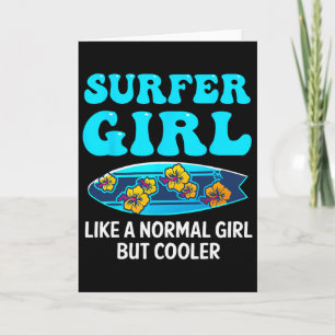 Beste Surf-Kunst für Mädchen Frauen Strand Surfer Karte