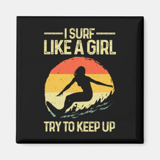 Beste Surferin Wie Ein Mädchen Surfer Kunst Für Fr Magnet