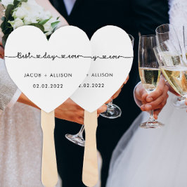 beste Tag je elegante Hochzeitsgunst für moderne Fächer