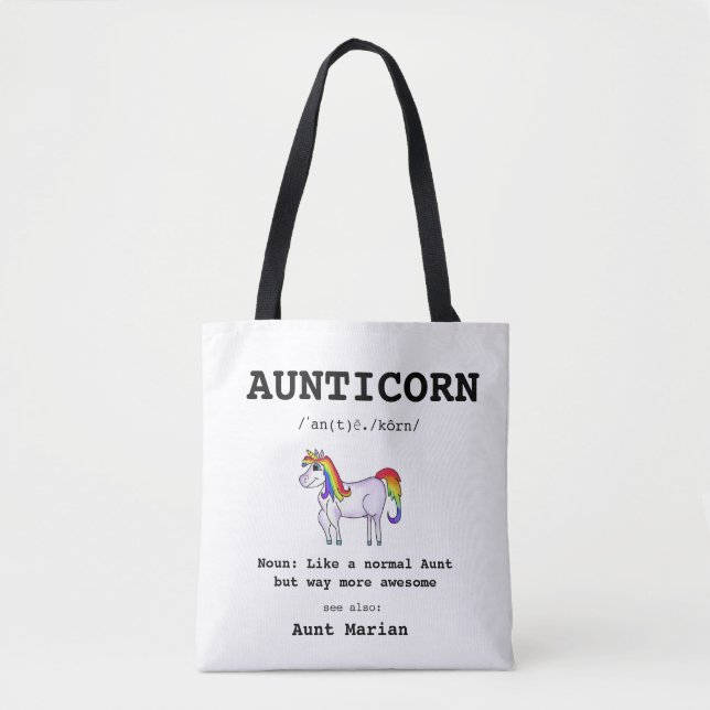 Beste Tante Definition Aunticorn Einhorn (Vorderseite)