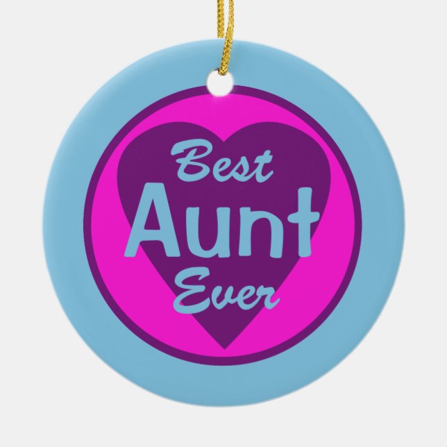 Beste Tante Ever Personalized Foto Ornament (Vorne)