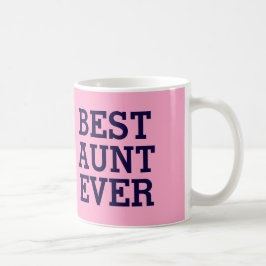 Beste Tante Ever Pink und schwarzes V03 Tasse