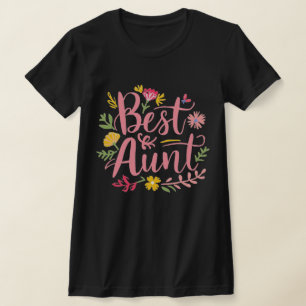 Beste Tante Floral Blume T-Shirt