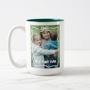 Beste Tante Geburtstagsgeschenk Individuelles Foto Zweifarbige Tasse