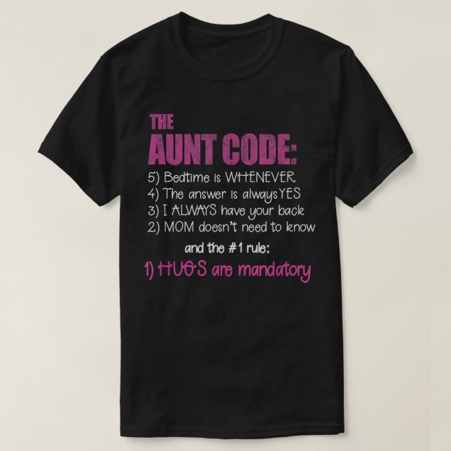 Beste Tante Geschenke T Tante Code Tante BAE Mütte T-Shirt (Design vorne)