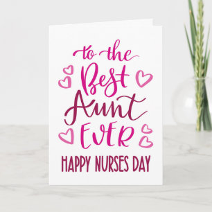 Beste Tante je Krankenpflege Typografie Tag rosa Karte