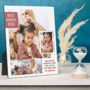 Beste Tante je Modern Foto Collage Plaque Fotoplatte