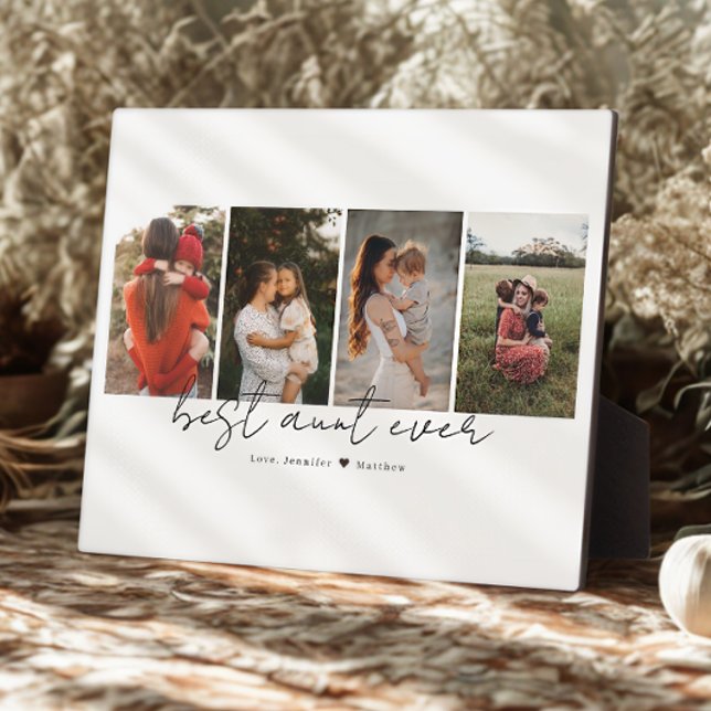 Beste Tante je Modernes Drehbuch 4 Fotos Collage G Fotoplatte (Von Creator hochgeladen)