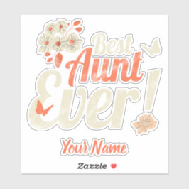 Beste Tante je Vintage Tante Geburtstagsmutter Aufkleber