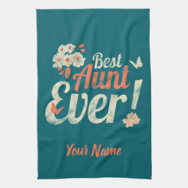 Beste Tante je Vintage Tante Geburtstagsmutter Geschirrtuch
