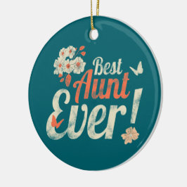 Beste Tante je Vintage Tante Geburtstagsmutter Keramik Ornament